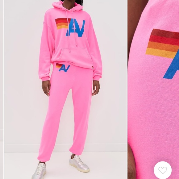 Aviator Nation Neon Pink Sweat Pants - Picture 3 of 4